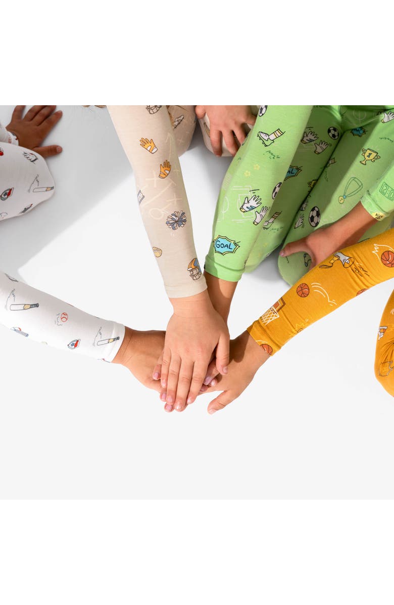 Bellabu Bear Kids' Basketball Set of 2 Piece Pajamas, Alternate, color, Basketball