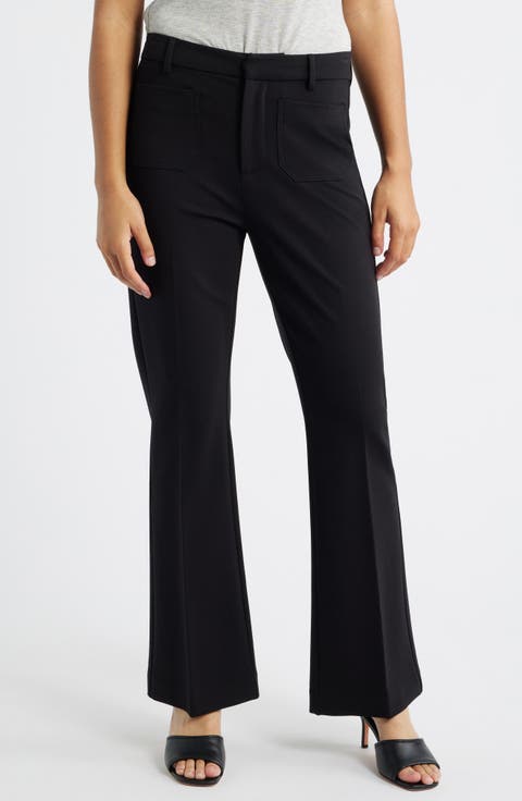 Patch Pocket Flare Leg Pants