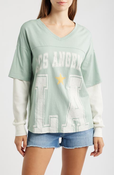 LA Graphic 2-Piece Look T-Shirt