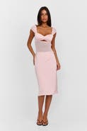 Sasha Therese Anastasia Satin Midi Skirt