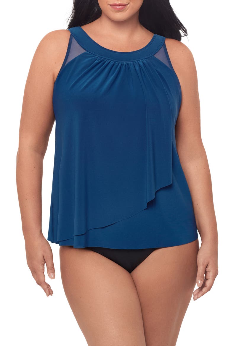 Illusionists Ursula Swim Top, Main, color, TWILIGHT