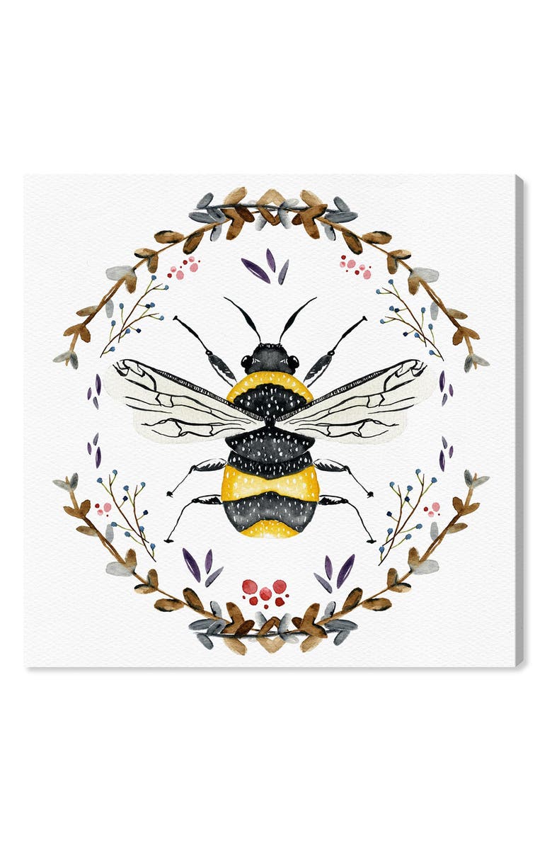 Wynwood Studio Bumble Bee Canvas Wall Art, Main, color, Gold
