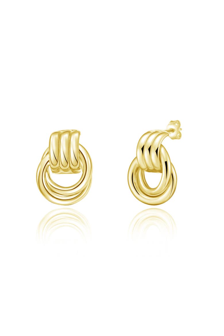 Gold Doorknocker Stud Earring, Main, color, Gold-Plated Sterling Silver