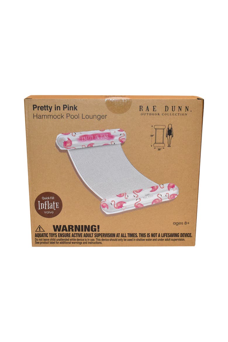 Pretty In Pink Hammock Pool Lounger Flamingo, Alternate, color, Multicolored