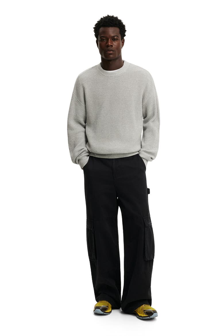 Men's Box Fit Crew Knit, Alternate, color, Grey
