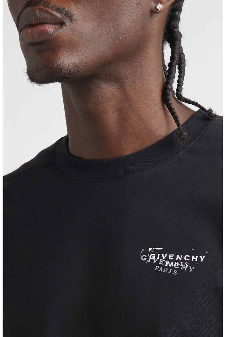 Stamp Logo Regular Fit Graphic T-Shirt, Alternate, color, BLACK