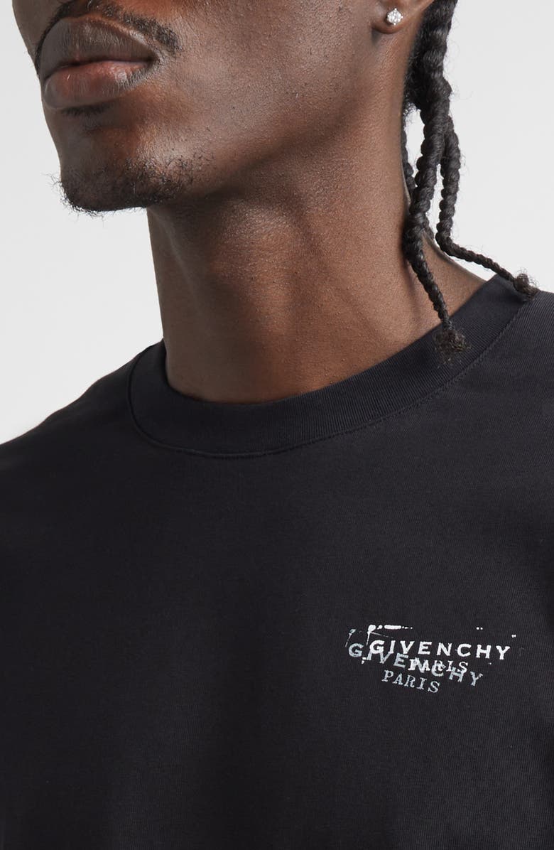 Givenchy Stamp Logo Regular Fit Graphic T-Shirt, Alternate, color, Black