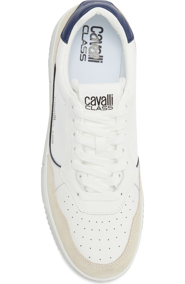 Roberto Cavalli Hip Sneaker, Alternate, color, White/ Off White/ Navy