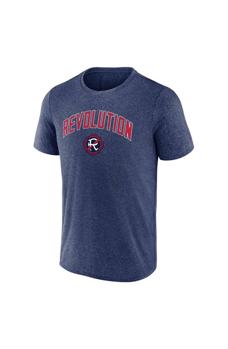 FANATICS Men's Fanatics Heather Navy New England Revolution Drop Kick T-Shirt, Alternate, color, Heather Navy