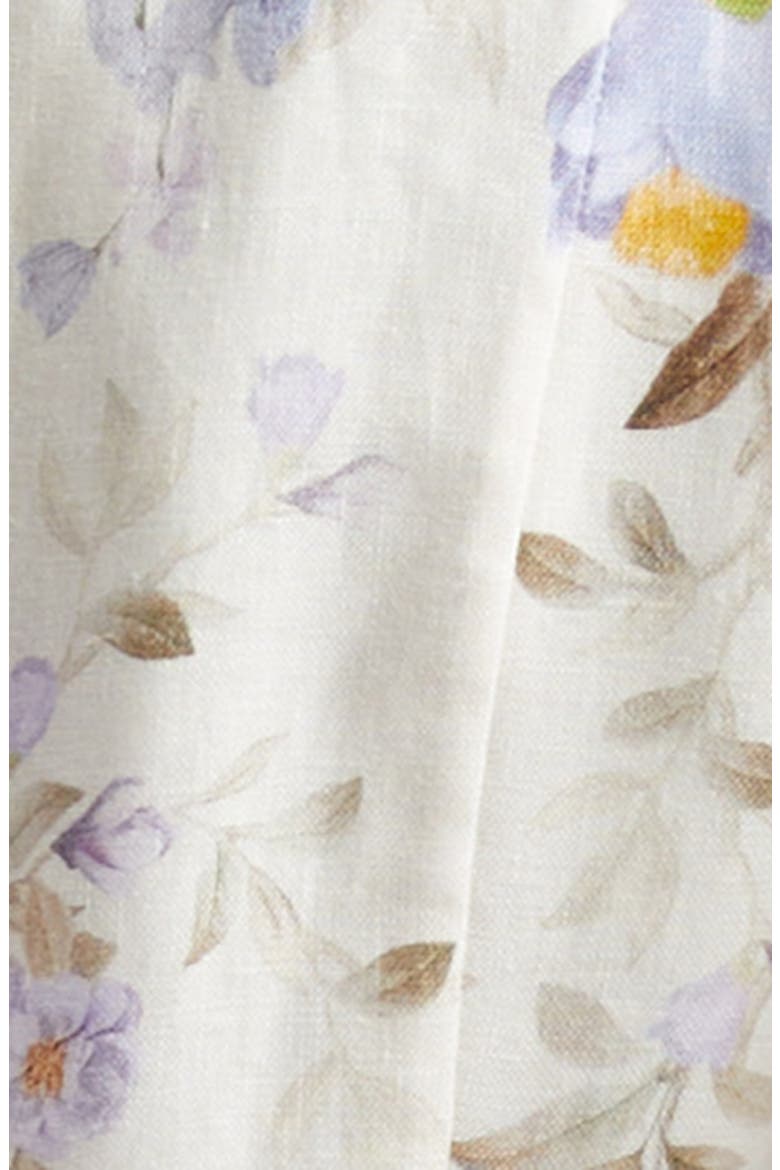 Kindred Spirit Luna Long Sleeve Linen Minidress, Alternate, color, BLUE SONGBIRD
