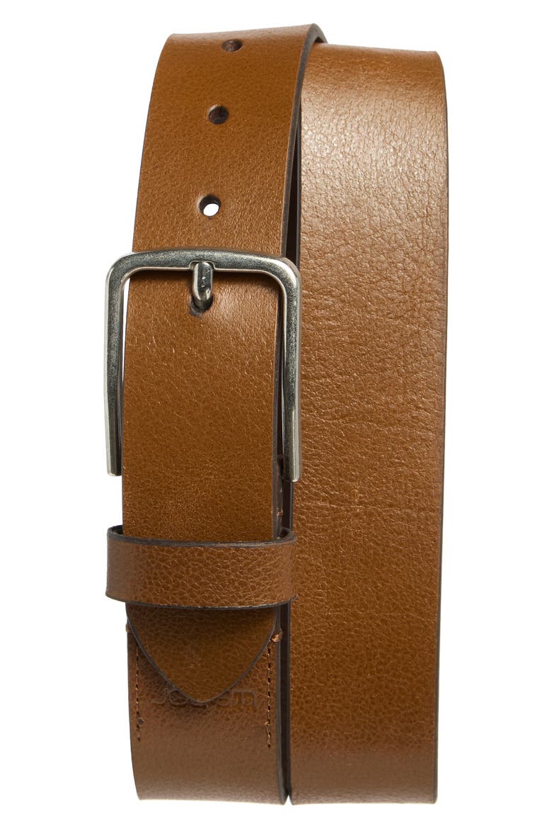 Vintage Leather Belt, Main, color, TAN