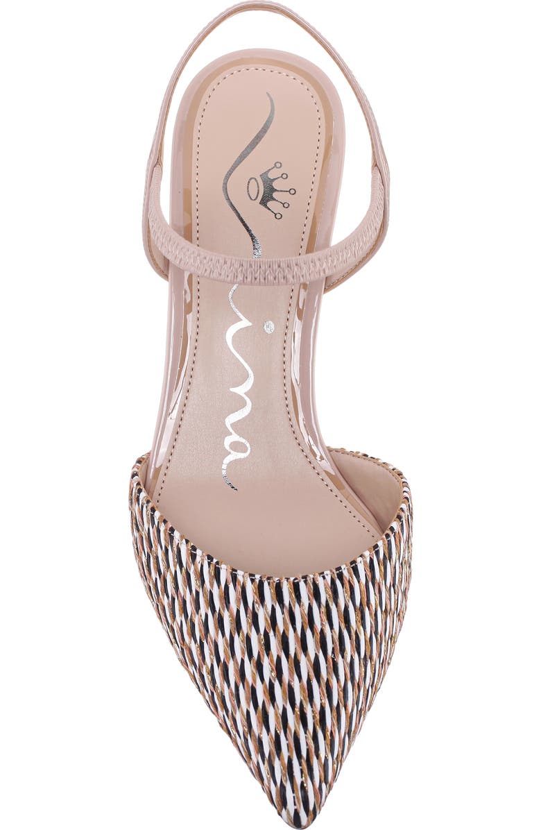 Nina Teena Pointed Toe Ankle Strap Pump, Alternate, color, Beige