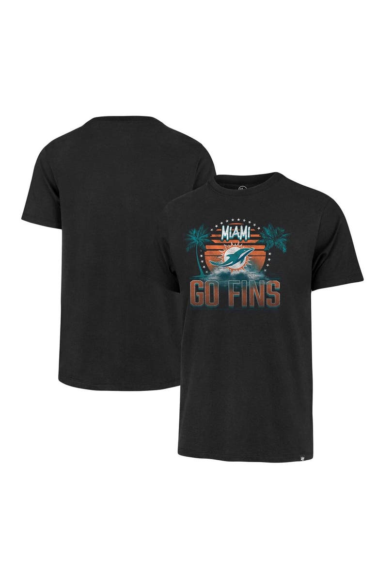 '47 Men's '47 Black Miami Dolphins Regional Franklin T-Shirt, Main, color, Black