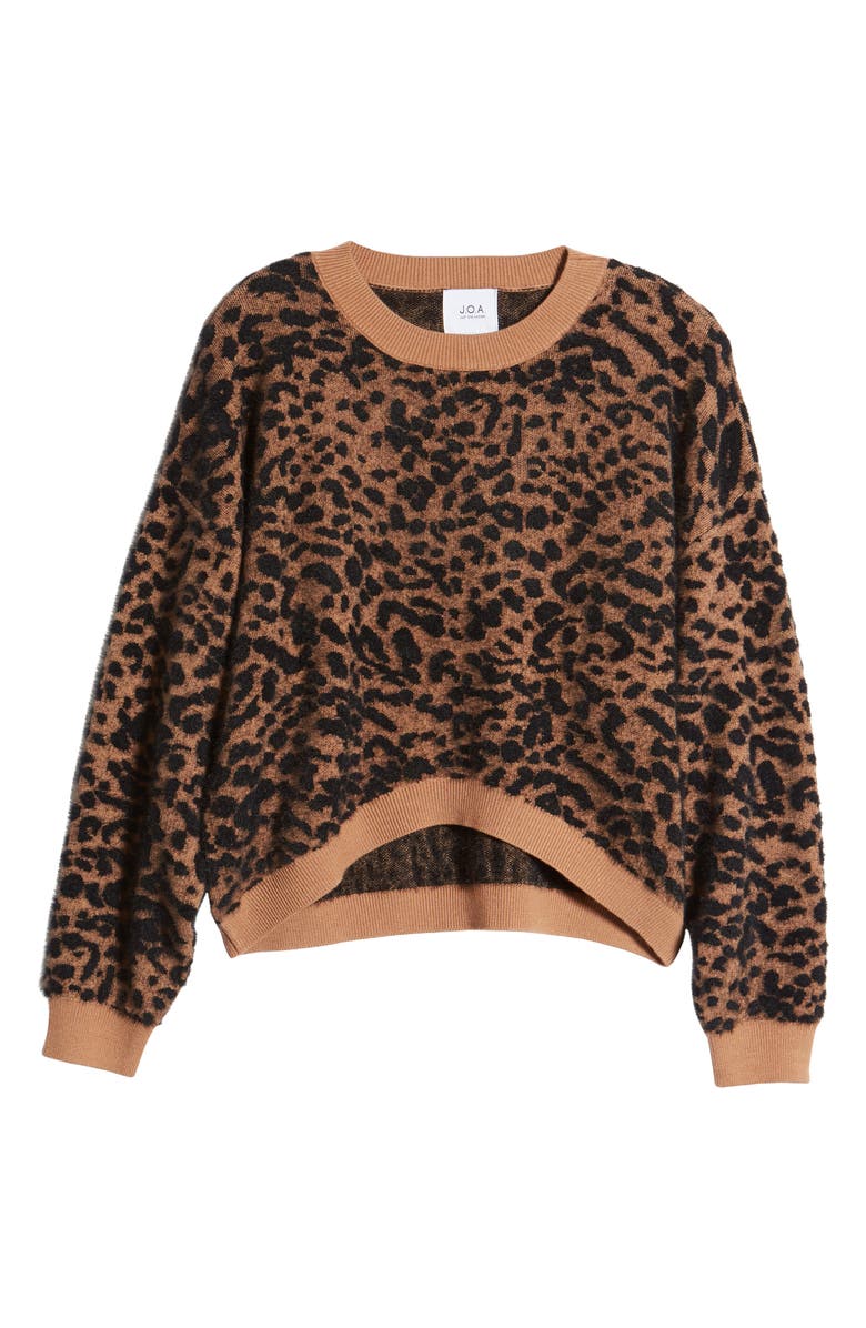 J.O.A. Leopard Print Sweater, Alternate, color, 