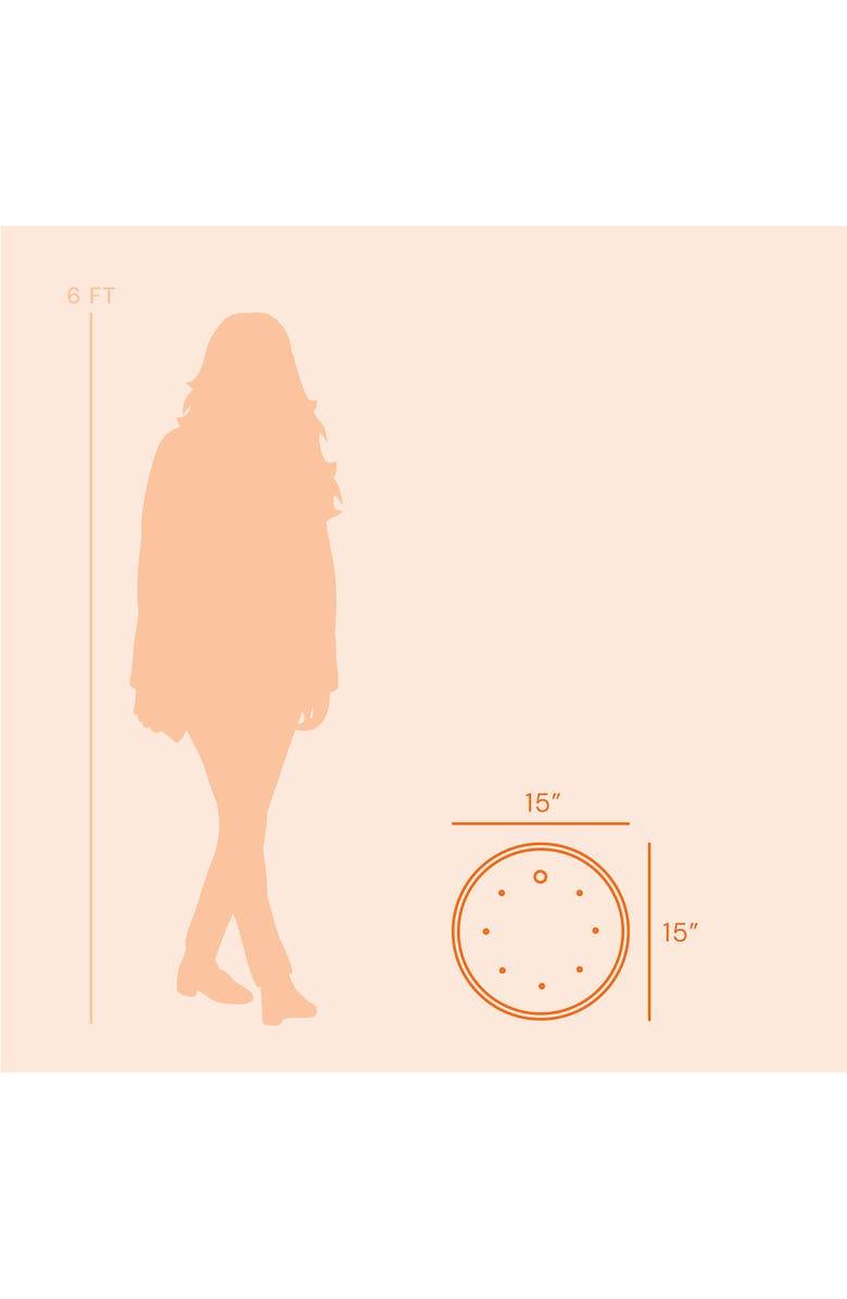 Bloem Ups a Daisy Round Planter Lift Insert 15 Inch, Orange, Alternate, color, Orange