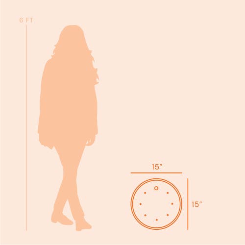 Bloem Ups A Daisy Round Planter Lift Insert 15 Inch, Orange In Orange