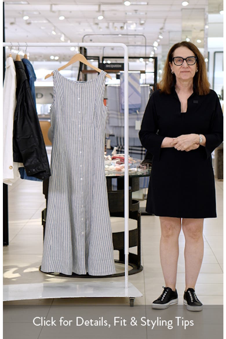Stripe Panel Linen Dress video