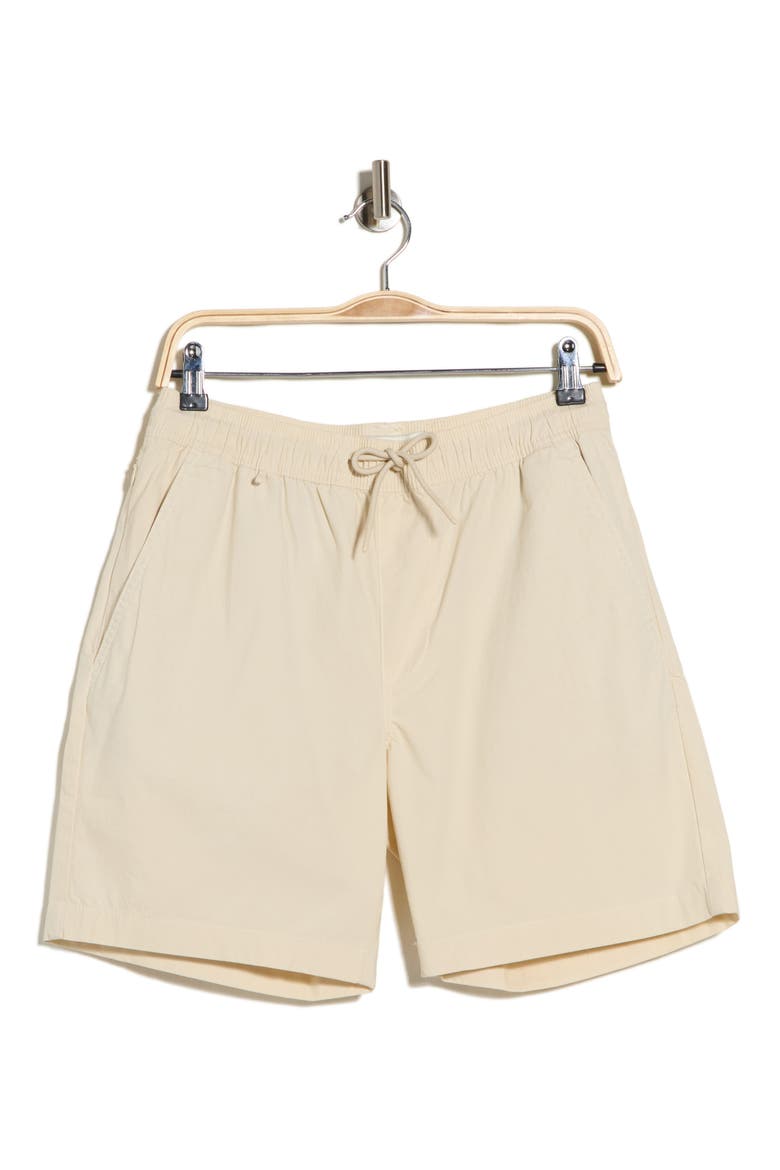 Solid Pull On Shorts, Alternate, color, BEIGE