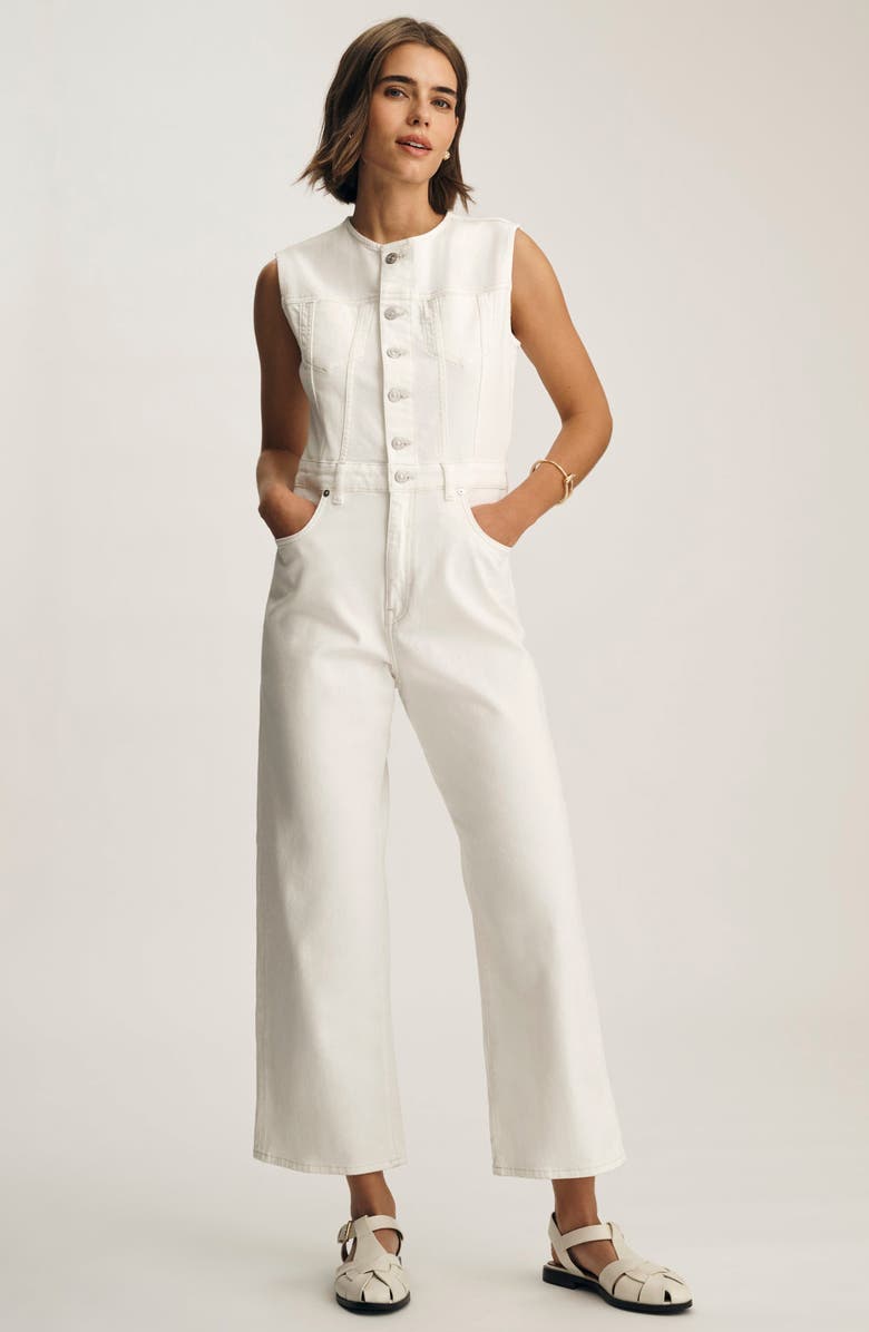 Mavi Jeans Nilly Sleeveless Denim Jumpsuit, Alternate, color, 