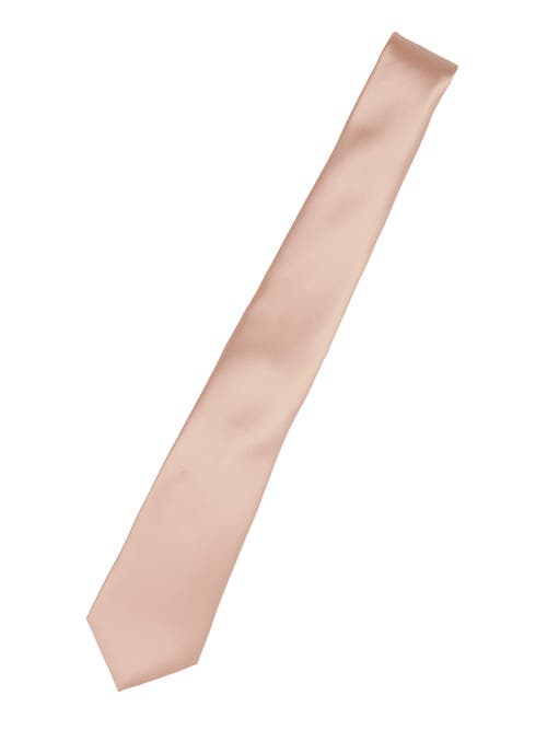 Brooklyn Brigade Solid Satin X-long Tie In Pink