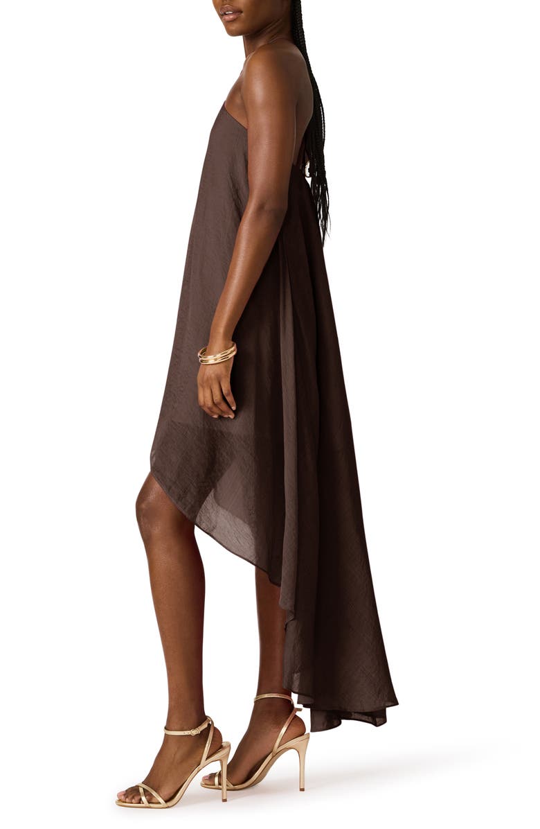 Steve Madden Suzanne High-Low Dress, Alternate, color, Walnut