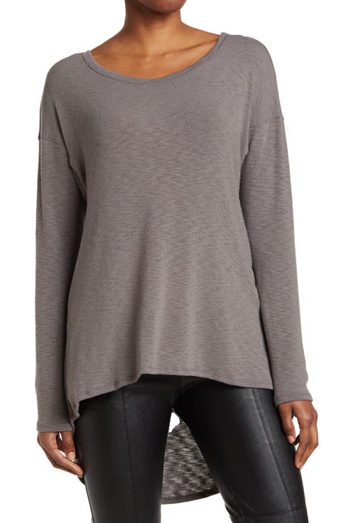 Boatneck Hi-Low Tunic Sweater