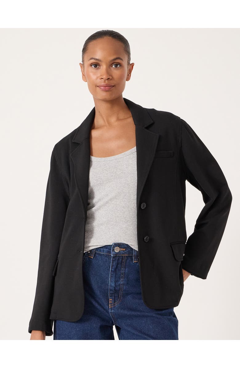 Hush Relaxed Ponte Blazer, Main, color, Black