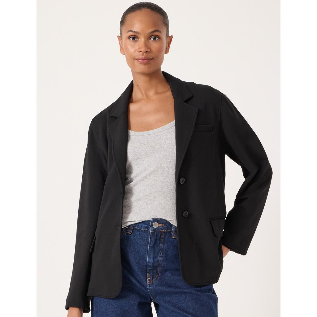Hush Relaxed Ponte Blazer In Black