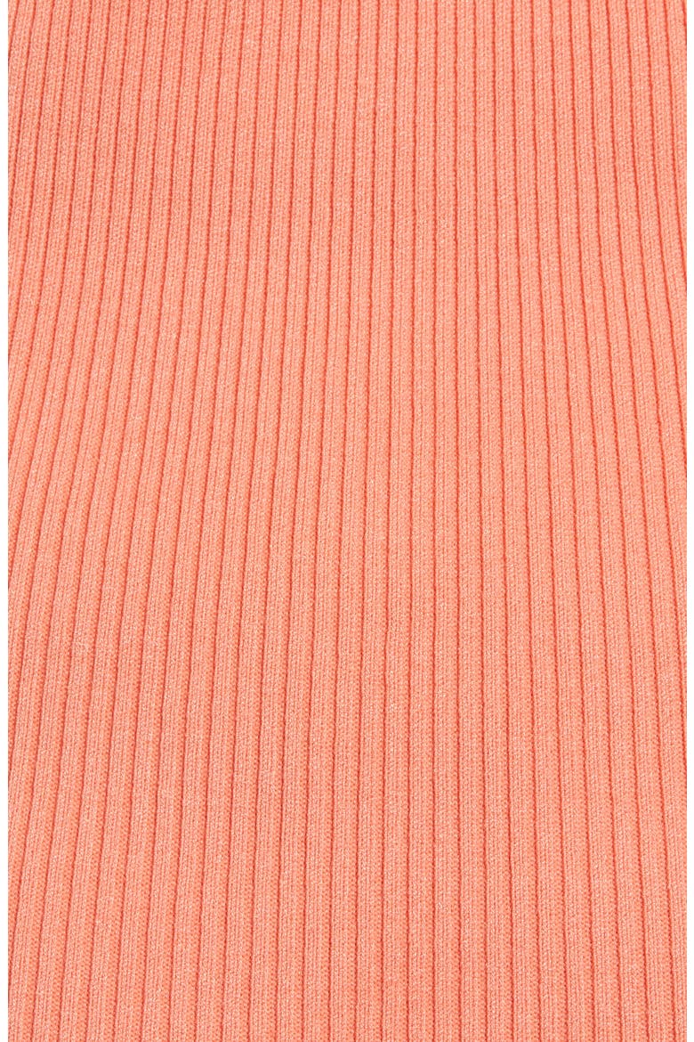 Flutter Sleeve Rib Sweater, Alternate, color, CORAL APPLE