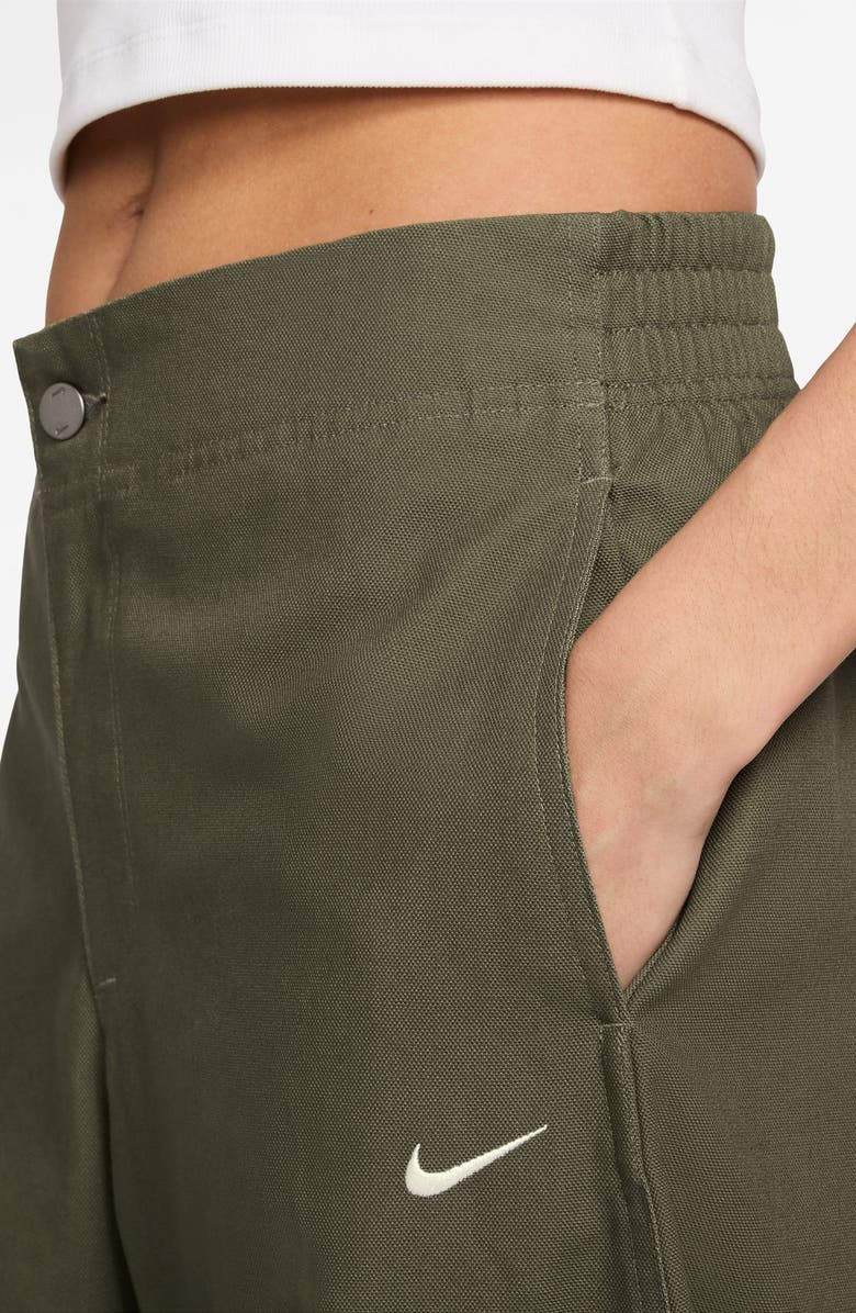 Nike Sportswear Street Barrel Leg Pants, Alternate, color, Medium Olive/ Sail