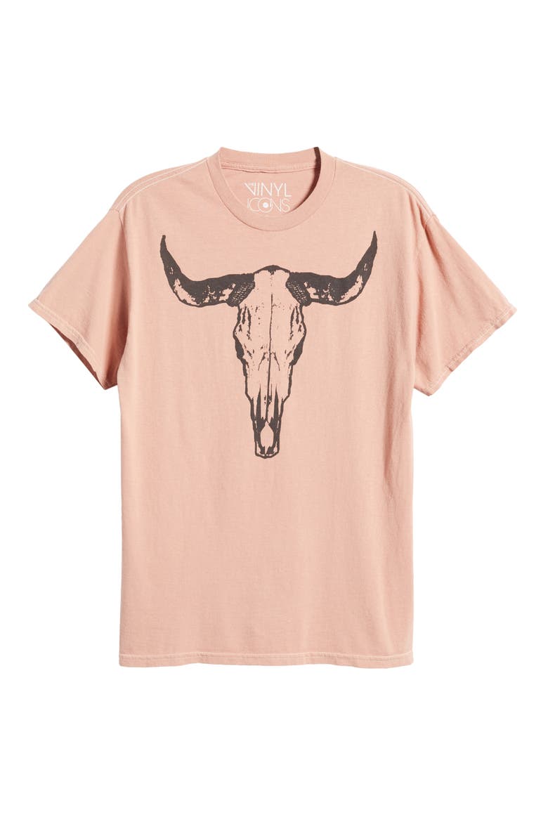 Women's Longhorn Cotton Graphic Tee, Alternate, color, CAFE CREME