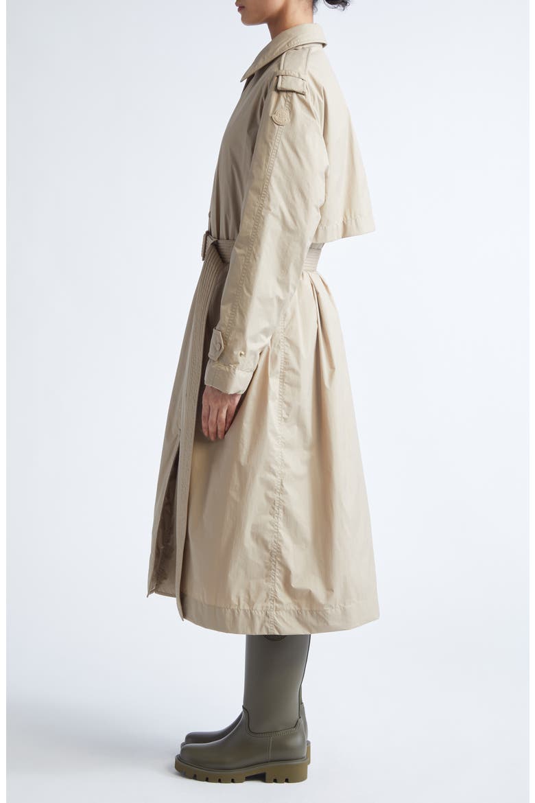 Yevre Down Trench Coat, Alternate, color, WOODSMOKE