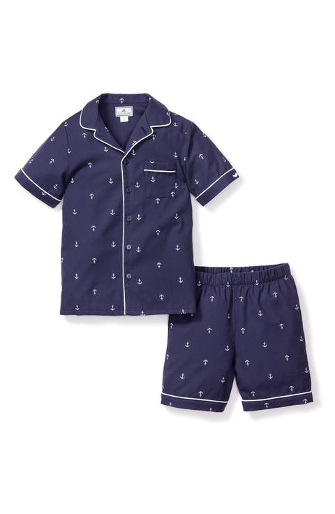Portsmouth Anchors Short Sleeve Two-Piece Pajamas (Toddler, Little Boy & Big Boy)