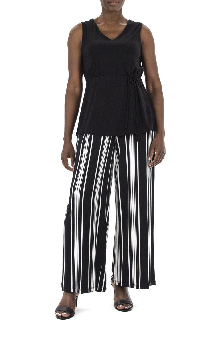 Nina Leonard V-Neck Sleeveless Popover Jumpsuit, Main, color, 
