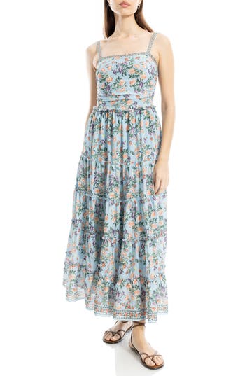 Max Studio Floral Print Maxi Dress