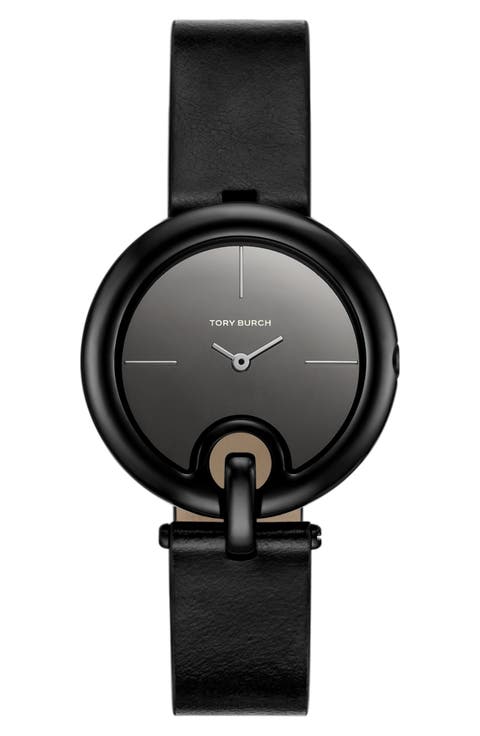 The Pierced Leather Strap Watch, 36mm