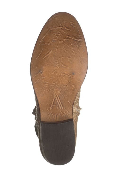 Zigi Artisan Mireya Western Ankle Bootie In Gold Ske L