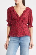 Rails Miramar Floral Ruffle V-Neck Top