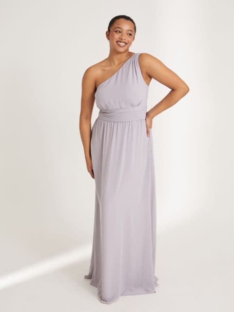 One Shoulder Chiffon Bridesmaid Dress