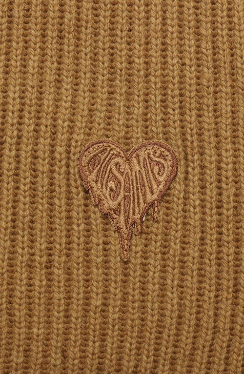 Allsaints Heart Logo Scarf In Brown