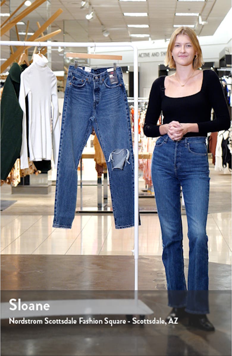 501<sup>®</sup> Ripped High Waist Straight Leg Jeans, sales video thumbnail