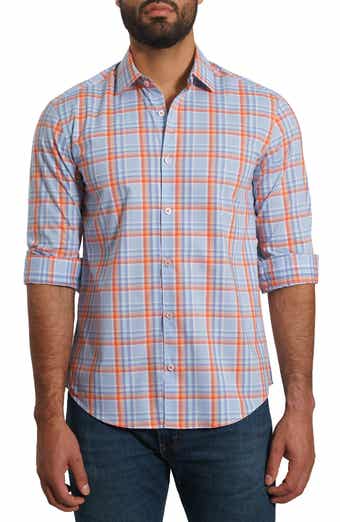 Jared Lang Trim Fit Plaid Button-Up Shirt