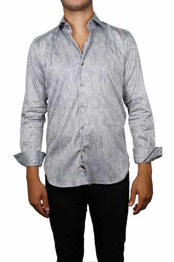 Zanella Paisley Inlay Print Long Sleeve Shirt