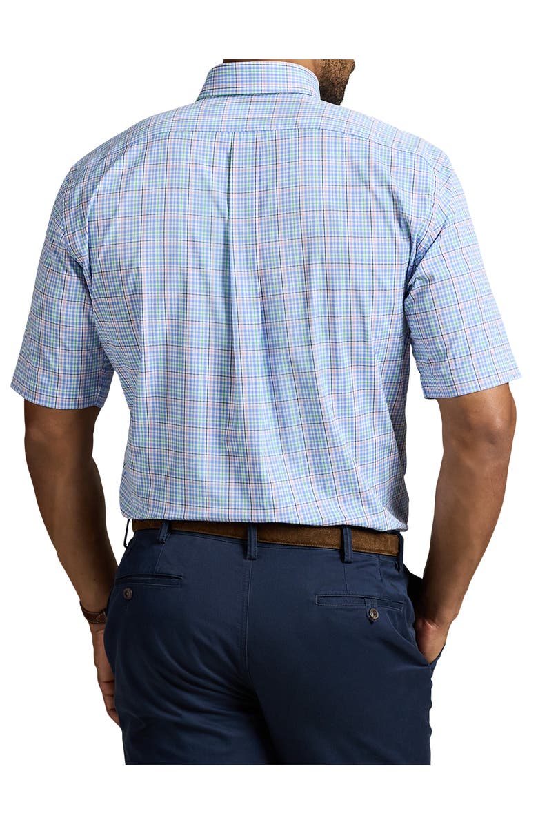 Polo Ralph Lauren Big & Tall Performance Twill Sport Shirt, Alternate, color, Blue Pink Multi