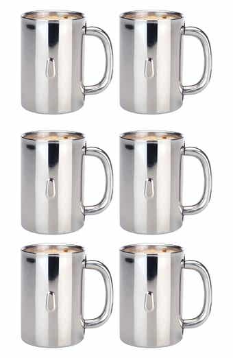 BergHOFF Straight 6-Piece Stainless Steel Mug Set