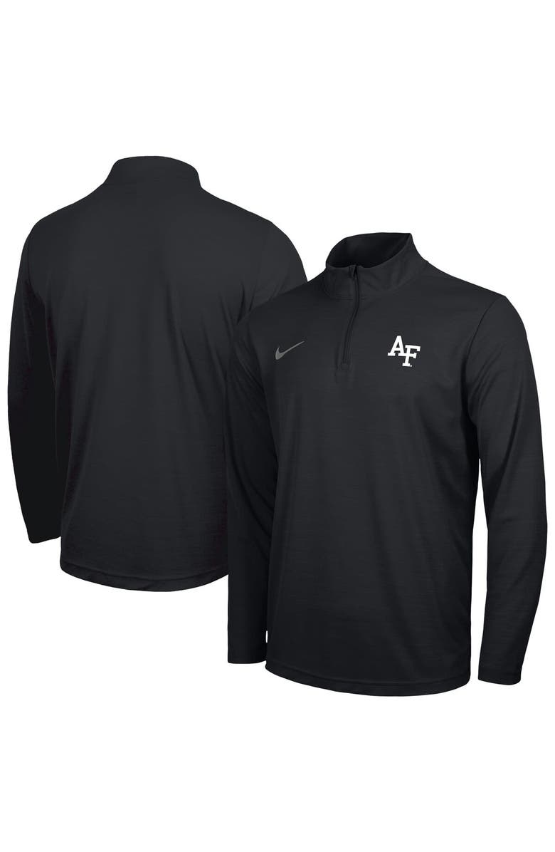 Nike Men's Nike Black Air Force Falcons Intensity Performance Quarter-Zip Pullover, Alternate, color, 
