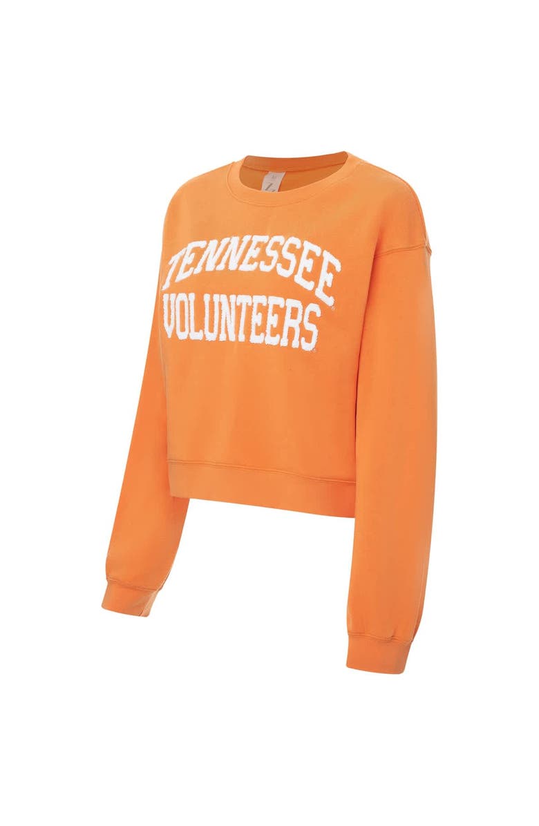 ZOOZATZ Women's ZooZatz Tennessee Orange Tennessee Volunteers Chenille Cropped Sweatshirt, Alternate, color, Tennessee Orange