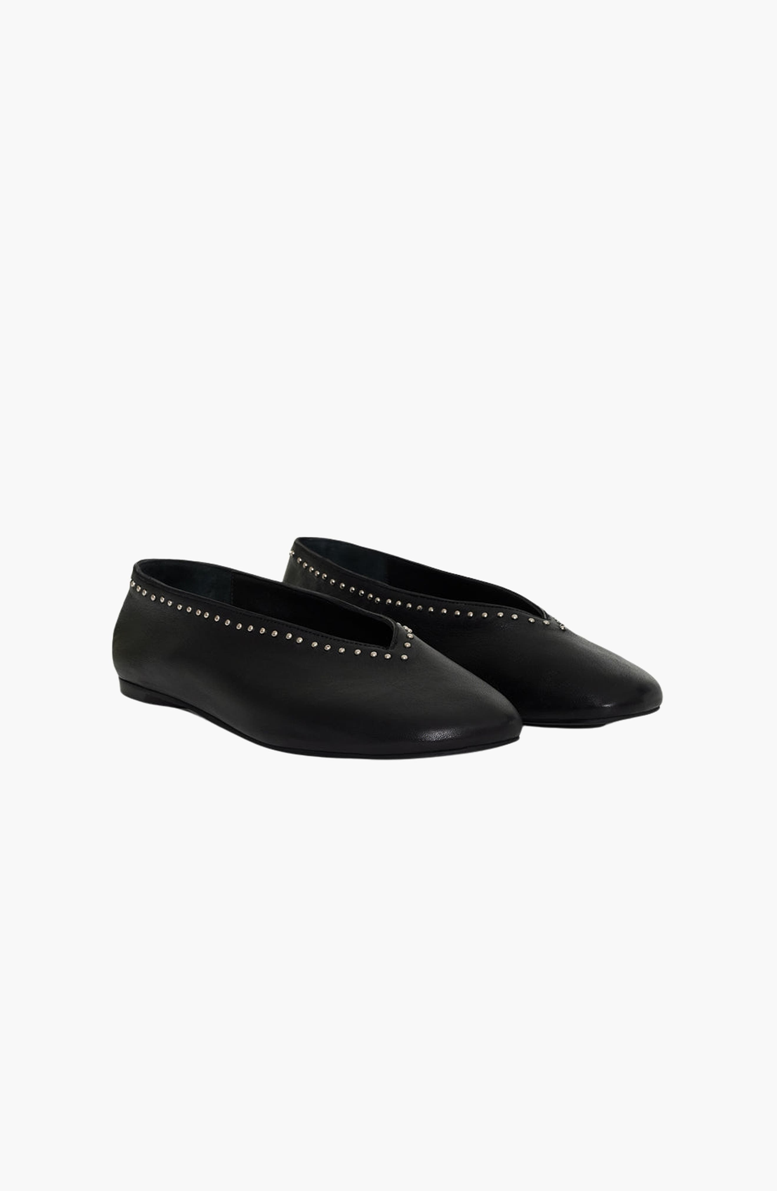 Ana Flats Studs, Alternate, color, Black