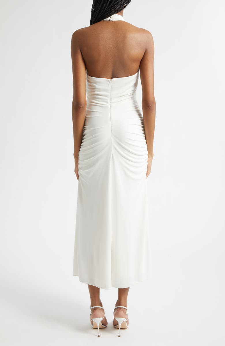 Cinq à Sept Kaia Halter Midi Dress, Alternate, color, Ivory