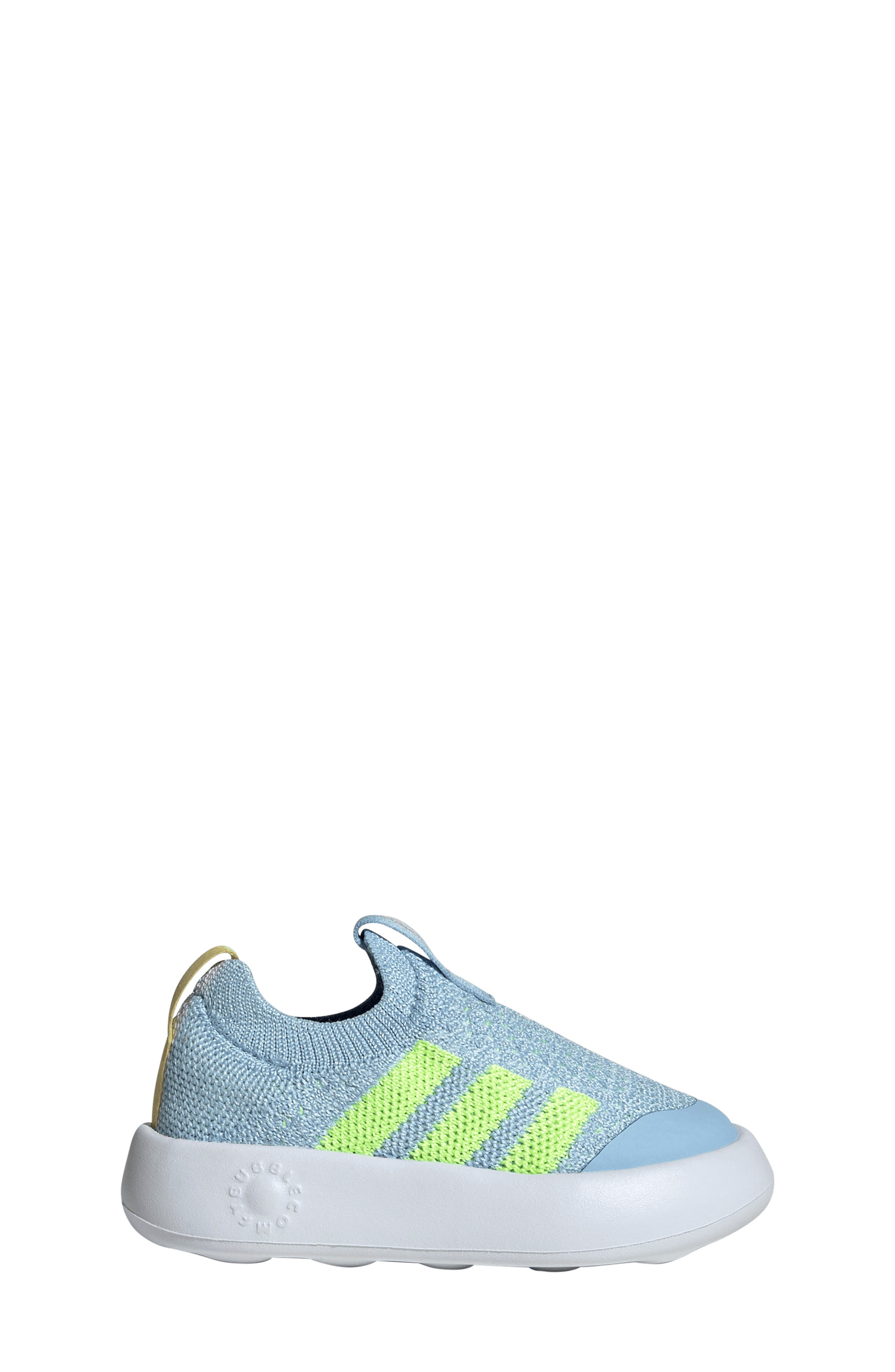 adidas Kids' Bubblecomfy Sneaker, Alternate, color, Clear Sky/ Yellow/ Orange